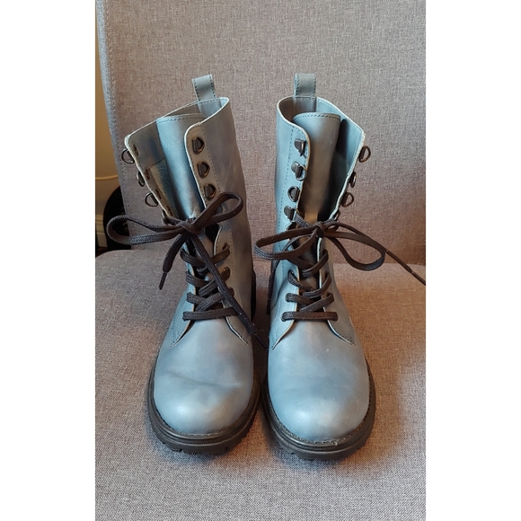 FRANCO CERBELLO ZAPATOS Blue Lace Up Boots - Picture 3 of 7